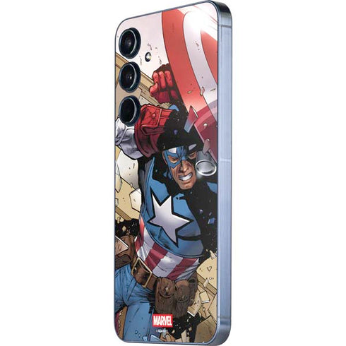 Marvel Captain America Epic Shield Break Galaxy A55 5G Skin